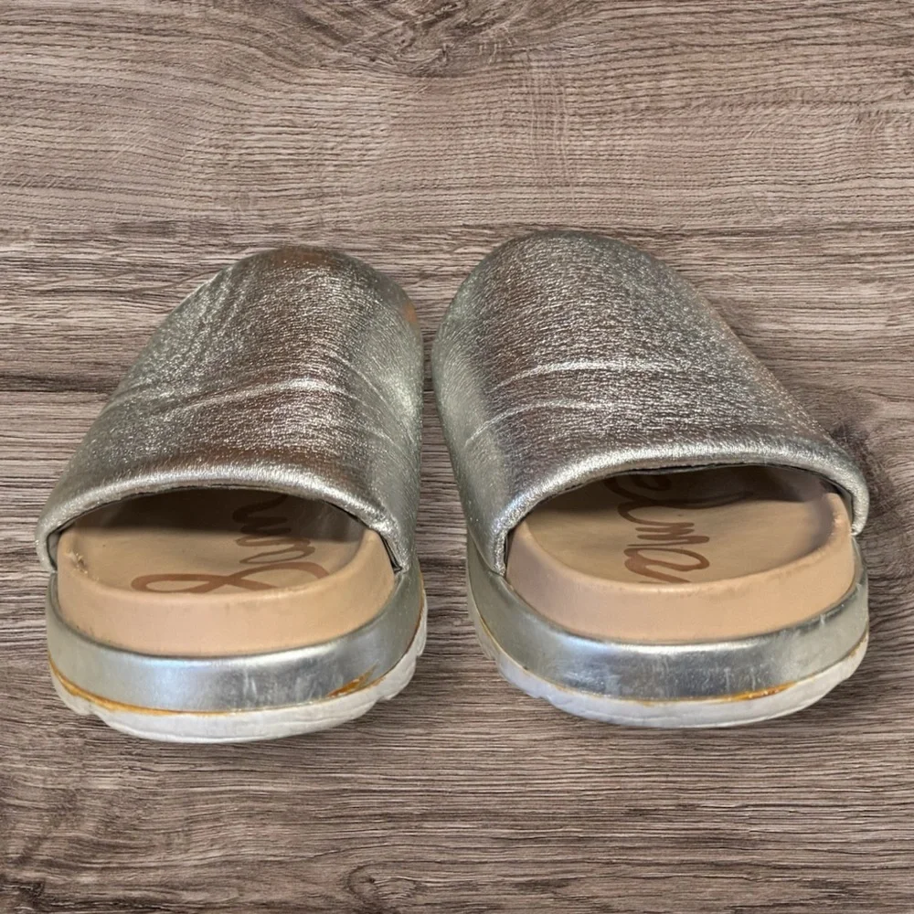 Sam Edelman Shaye Slide Sandal Silver Metallic